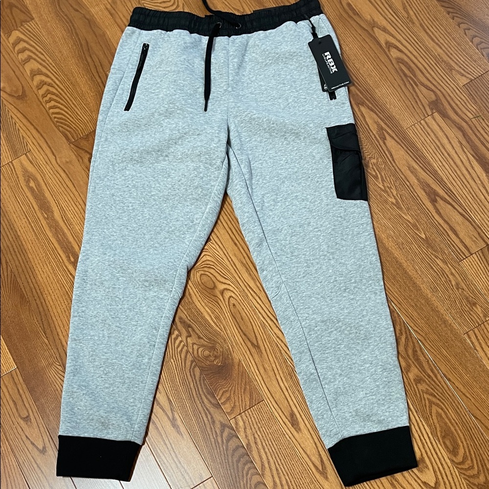 RBX Gray Jogger Pants with Black Accents